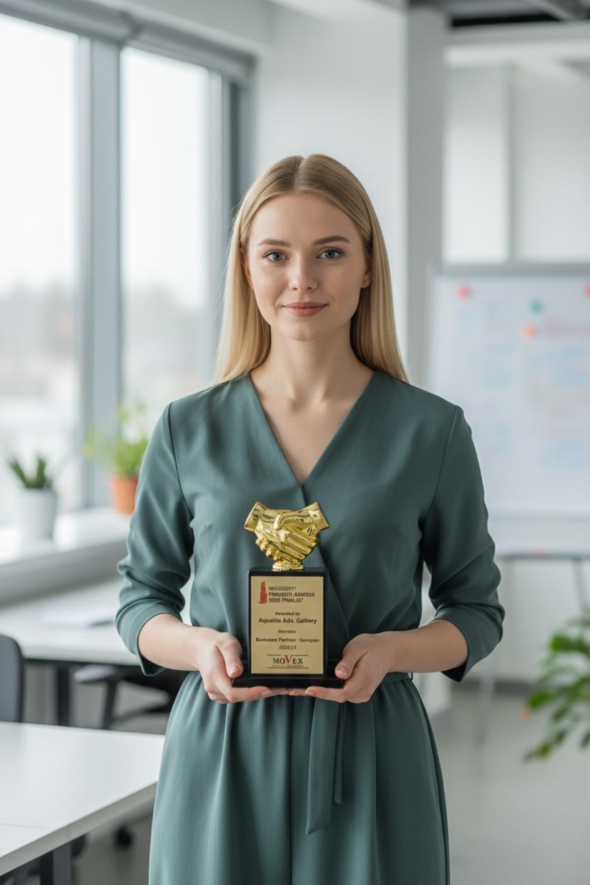 Montbold Golden Handshake Trophy – Premium Corporate Award